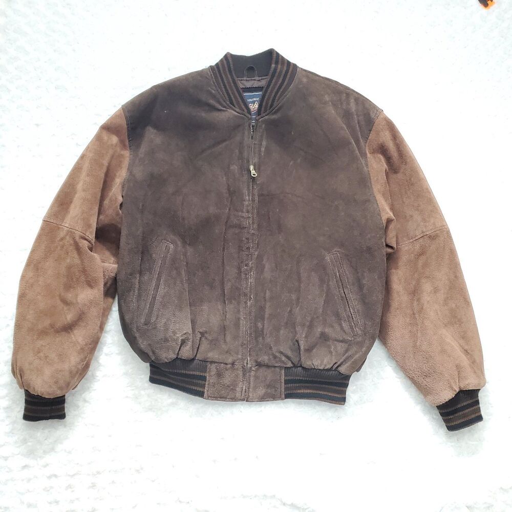 Varsity Jacket Fine Coat Makers Since 1925 Mens Brown Leather Elbow Patches